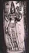 Delicately carved four handed Devi (Goddess)