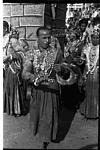 Folk artists in procession, Mysore, 1985