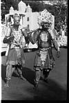 A folk dancers with masked like a demons, 1985