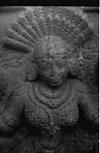 Sculpture of a Maha sati, note her head-dress of Kedike, representing mandala rays, 1985