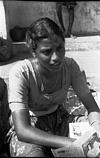 A fisher girl in Goa market, 1986