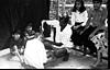 Krishna, Balu, Leena, Vikas Watching Pradeeps haircut, 1982
