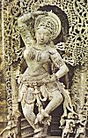 Intricately Carved Sculpture of a Dancer, Belur