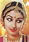 Elaborate make-up of a classical dancer