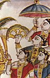 A group of female servants<br> Mysore traditional painting