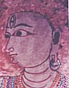 Close up painting of Lord Shiva, Lepakshi