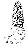 Kulavi (elongated headgear) with floral design