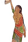 Woman in Sari (Saree) without a Blouse