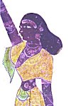 Illustration Showing Wrapping Pattern of a Saree