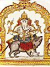 Lord Ganesh rides his favorite mouse to earth 