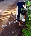 Teenagers are also fond of arranging Rangoli.