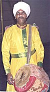 A drummer of Karpal Mela of Tumkur.
