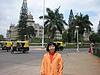 Kim in front of Vidhana Soudha