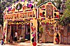 Floral decorations indicating a festive occasion