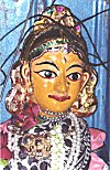 Decorated female puppet