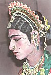 Profile of a Man Dressed as Woman for a Yakshagana Performance