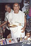 A Priest at an Ayudha Puja Ceremony