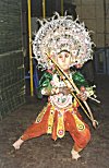 Folk Dancer from Bengal Performing the Chhau Dance