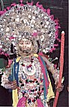 Chhau Dance -- Uncovered body parts are smeared with dark colors