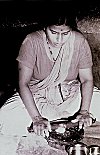 Konkani Woman Rolling 'Chowde' (a.k.a. Mande)