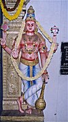 Painted Doorman at Krishna Temple