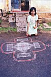 Early Morning Art Outside a Tamilian Home