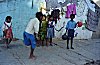 Shanty Town Children Playing Hopping Game on the Street