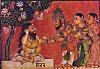 Sage Goutama Blesses the king Dasharatha with a fertility fruit