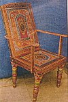 Painted Wooden Chair, Kinnala in Raichur District