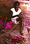 Halakki Man making Turayi ( a decorative Head gear) for Harvest Festival