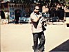 Kamat in front of a Goan Temple, 1986