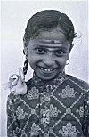 Veerashaiva Girl with Ash on Forehead 