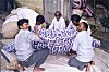 Men stitching a cotton matress (Bangalore)
