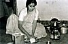 Jyotsna Making Chapati Dough, Jaipur, 1966