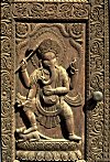 Ganesh on a Carved Wooden Door