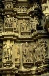 Carvings at a Khajuraho temple