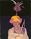 Decorated Headgear of a Tribal Student