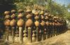 Sculpture of Pots in the Rock Garden