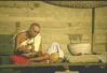 Hindu Priest Making Offerings, Varanasi, Uttar Pradesh