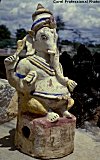 An Idol of Ganesh Made With White Clay