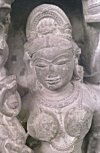 Carved Bust of a Celestial, Khajuraho