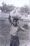 Girl Walking to Participate in the Snake festival