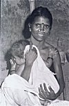 A Kadu Kuruba Tribal Woman with Child