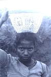 Farmer Girl with Painted Ritual Basket