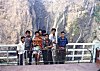 Youth in front of Jog Falls