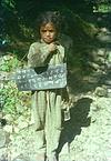 Girl Carrying a Slate