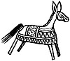 Horse from a Folkart Theme