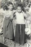 Buddhist students on way to fetch water