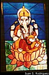 Ganapati in Satined Glass Artwork