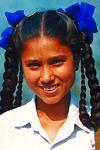 School Girl with Long Braided hair